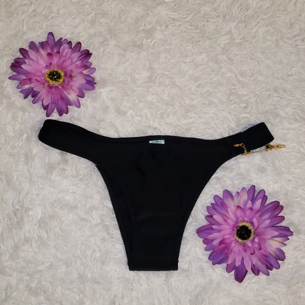 Agua Doce Black 2 Piece Bikini Nwt - Picture 6 of 7